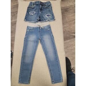2 item lot Cat & Jack Shorts and Wonder Nation Jeggings XS 4/5  0013